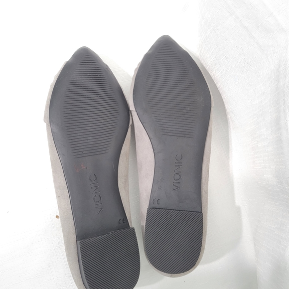 Vionic Women's Gramercy Poin Toe Gray Bow Flats Size 6 - Picture 6 of 9